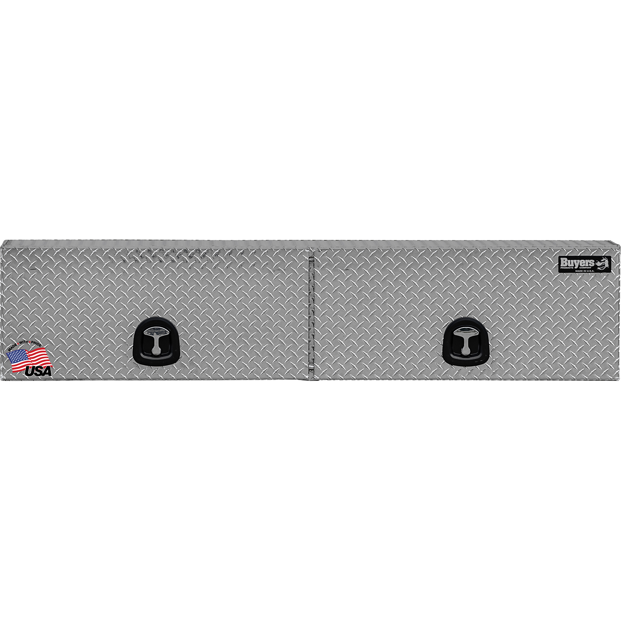 Buyers Products Diamond Tread Aluminum Topsider Truck Tool Box Series with Flip-Up Doors